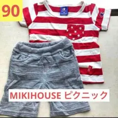 ミキハウスピクニック☆ 男の子半袖ハーフパンツ　夏服まとめ売り90