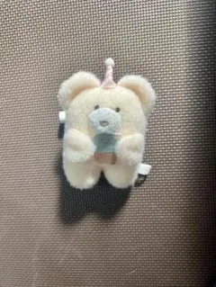 クマのアイスクリームぬいぐるみキーホルダー