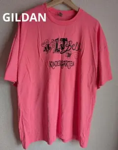 GILDAN 半袖Tシャツ ピンク　大きいサイズ　KINDERGARTEN