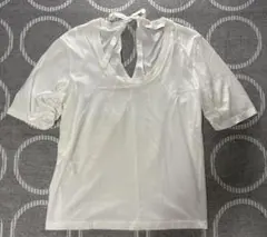 PRADA プラダ バックリボン　Tシャツ カットソーホワイトのサムネイル