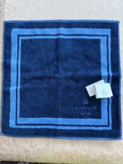 タグ付き！新品•未使用！LANVIN en Bleu タオルハンカチ ブルー系のサムネイル