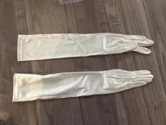 アイボリー サテン ロンググローブ