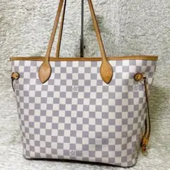 【美品】ルイヴィトン ネヴァーフルMM ダミエ アズール トート N51107