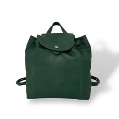 未使用級　希少カラー　ロンシャン　ル プリアージュ　ミニリュック　キュイール　緑