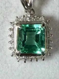 鑑別書付】天然エメラルド 2.07ct ダイヤ 0.26ct ネックレス - メルカリ