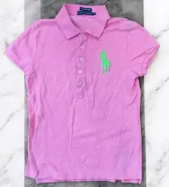 Ralph Lauren スキニーポロシャツ L ピンク