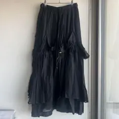 ENFOLD 20AW シアーコットン ドローストリングティアードスカート