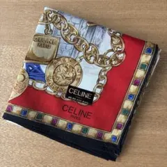 CELINE　セリーヌ　ハンカチ　エッフェル塔　チェーン柄のサムネイル