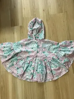 fafa レインポンチョ　レインコート フラワー柄