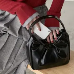 BONLECILLリボンギャザーワンショルハンドバッグ　ZOZOTOWN