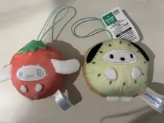 サンリオ　フルーツ着ぐるみマスコット　いちご　シナモン　キウイ　ポチャ