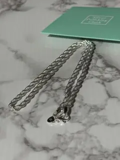 ロープチェーン♣️　ネックレス　4mm 45cm シルバー ツイスト　ハワジュ