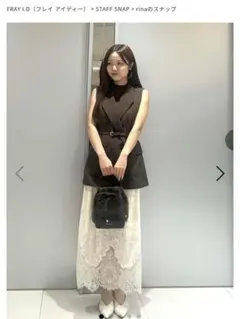 【FRAY I.D】フォッシャブル　ハイネックノースリワイドリブニット