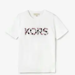 マイケルコース　お花　スパンコール　Tシャツ　白×ピンク　XS フラワーのサムネイル