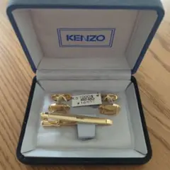 KENZO ネクタイピン カフス セット ゴールド(本体未使用、箱汚れあり)のサムネイル