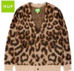 HUF ヒョウ柄 カーディガン　未使用に近い
