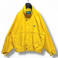 90s LEYTON HOUSE ナイロンジャケット XL 黄 刺繍のサムネイル