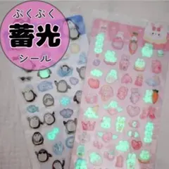 ドロップシール ぷくぷくシール 蓄光シール 夜光 2枚セット シール交換