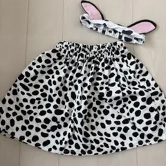 ダルメシアンスカート　101匹わんちゃんヘアバンド　110 100 ディズニー