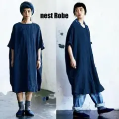 nest Robe インディゴリネン2WAYチュニックワンピースのサムネイル