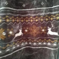 【京都西川】ダブルサイズ 合わせ毛布 ブラウン トナカイ柄 北欧風