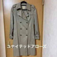 ユナイテッドアローズベージュ トレンチコート チェック柄