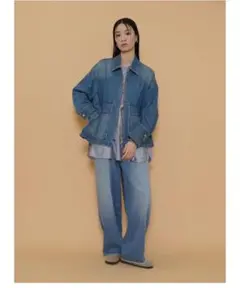 CYAN TOKYO drape PK side tuck wide 36