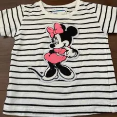 Disney ミニーマウス ボーダーTシャツ
