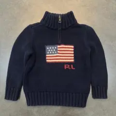 Polo Ralph Lauren セーター　ハーフジップ　4Tアメリカ国旗