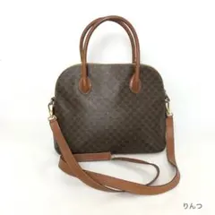 CELINE セリーヌ マカダム柄 ドーム型 2WAY ハンドバッグ ショルダー