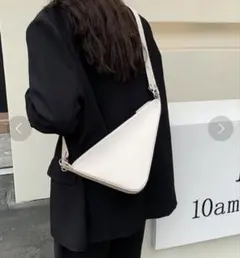 LA VORAGINE 三角ショルダーバッグ 白　2way