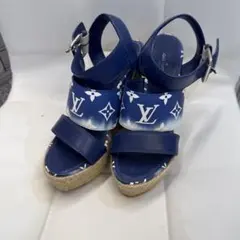 LOUIS VUITTON モノグラム ウェッジソールサンダル 35サイズのサムネイル