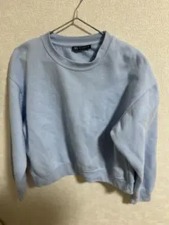 ZARA ライトブルー スウェット トレーナー
