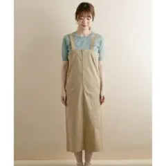 Sonny Label▶︎コットンジャンパースカート　ワンピース ／ベージュ