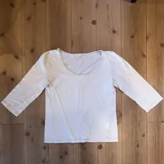 無印良品　ホワイト五分袖トップス