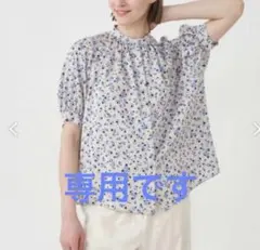 再値下げ ドット 箔 ブラウス 白 CALINER カリネ ナチュラン - メルカリ