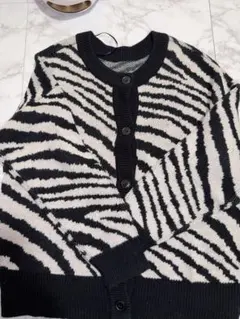ゼブラ柄カーディガン