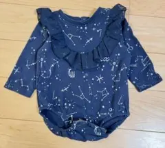 星座柄ロンパース 60-70サイズくらい ネイビー