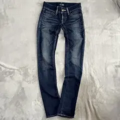 moussy★ホワイトステッチパウダースキニーデニム24インチ