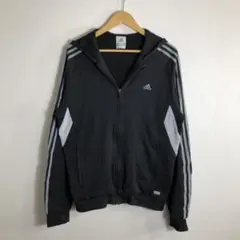 adidas フード付きジャージ Lサイズ ブラック