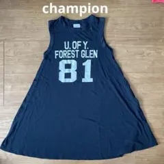 チャンピオン　ノースリーブワンピース　黒　110