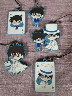 【美品！】 名探偵コナン￼怪盗キッド ❤︎ ラバスト／ストラップ ❤︎ 5点セット