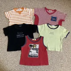 キッズ トップス 袖なし半袖Tシャツ 80 まとめ売り 5点