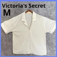 【汚れあり】Victoria's Secret 半袖シャツ M ホワイト　古着