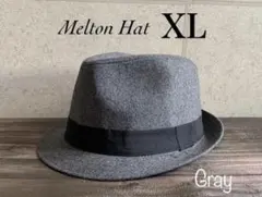 送料込 XL BIGサイズ メルトン中折れ ハット シンプル 秋 冬 男 女 G