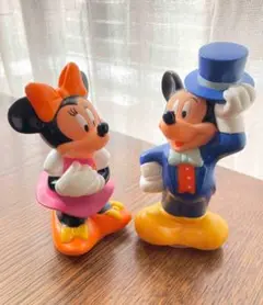 激レア　ディズニー　ミニーマウス　貯金箱　陶器　レトロ Disney - レア レトロ ディズニー ミッキーマウスとミニーマウス