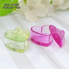 ハート型キャンディーポット 2個セット ミニチュア食器 861