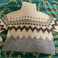 weekend maxmaraノルディック柄 ハイネックセーター