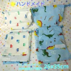 ランチョンマット２枚、お弁当袋２枚と巾着袋２枚、2点セットまとめ商品