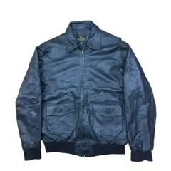 A-2 レザー ブルゾン ジャケット 本革 ブラック L